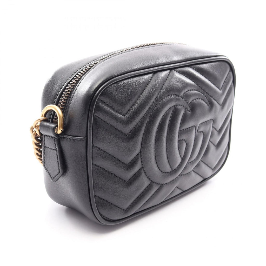 Gucci Shoulder Bag GG Marmont Quilted Black Leather — view 2