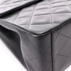 Chanel Shoulder Bag Big Quilted 34 Single Flap Black Lambskin Chain — view 9