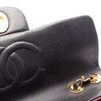 Chanel Shoulder Bag Big Quilted 34 Single Flap Black Lambskin Chain — view 8