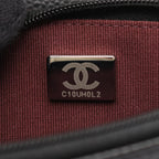 Chanel Shoulder Bag Quilted Black Caviar Leather Chain Wallet — view 6