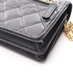 Chanel Shoulder Bag 2.55 Quilted Mini Black Calf Chain Wallet — view 8