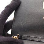 Chanel Shoulder Bag 2.55 Quilted Mini Black Calf Chain Wallet — view 6
