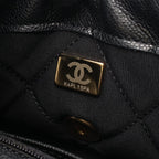 Chanel Shoulder Bag Quilted Small Flap Black Caviar Leather Chain — view 5