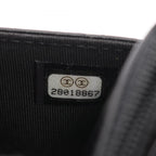Chanel Shoulder Bag Quilted Egyptian Charm Black Lambskin Chain Wallet — view 6