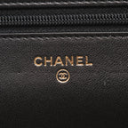 Chanel Shoulder Bag Quilted Egyptian Charm Black Lambskin Chain Wallet — view 5