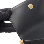 Chanel Shoulder Bag Quilted Faux Pearl Bag Black Leather Chain — view 7