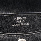 Hermes Trifold Wallet Illiade Compact Black Leather — view 5