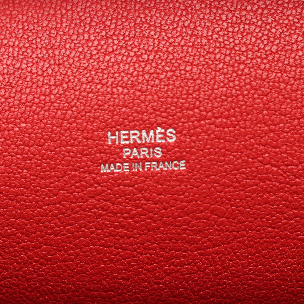 Hermes Shoulder Bag Gipsiere 28 Rouge Casac Ash le Jucasack Ash Leather — view 4