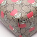 Gucci Backpack Children's GG Supreme Kim Seungyoung Flower Print Beige Canvas — view 5