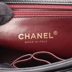 Chanel Shoulder Bag CC Logo Quilted Flap Black Leather Chain — view 4