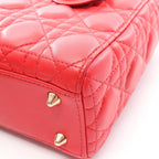Dior Handbag Lady Dior MY Abcdior Lady Dior Small Cannage 2-Way Red Leather — view 8