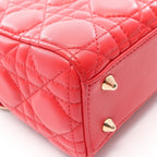 Dior Handbag Lady Dior MY Abcdior Lady Dior Small Cannage 2-Way Red Leather — view 9