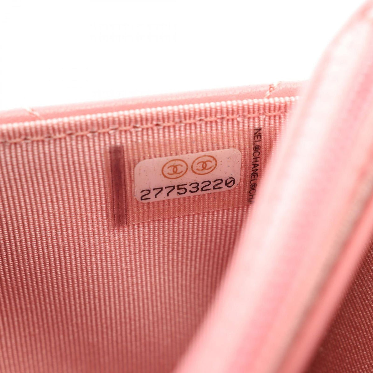 Chanel Shoulder Bag Quilted Pink Lambskin Chain Wallet — view 6