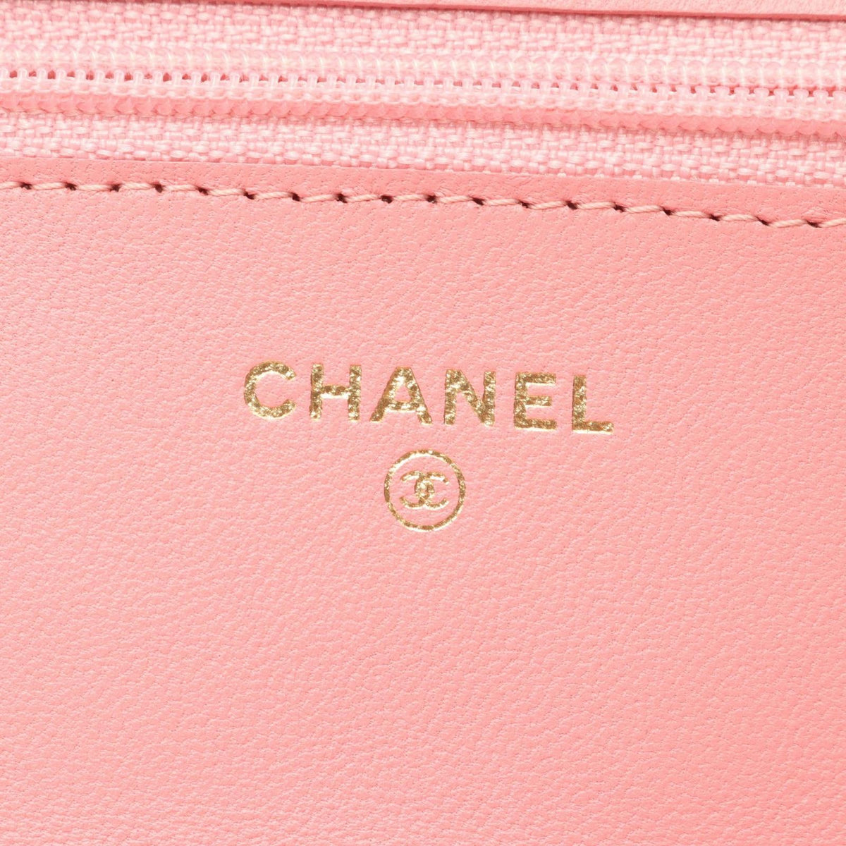 Chanel Shoulder Bag Quilted Pink Lambskin Chain Wallet — view 5