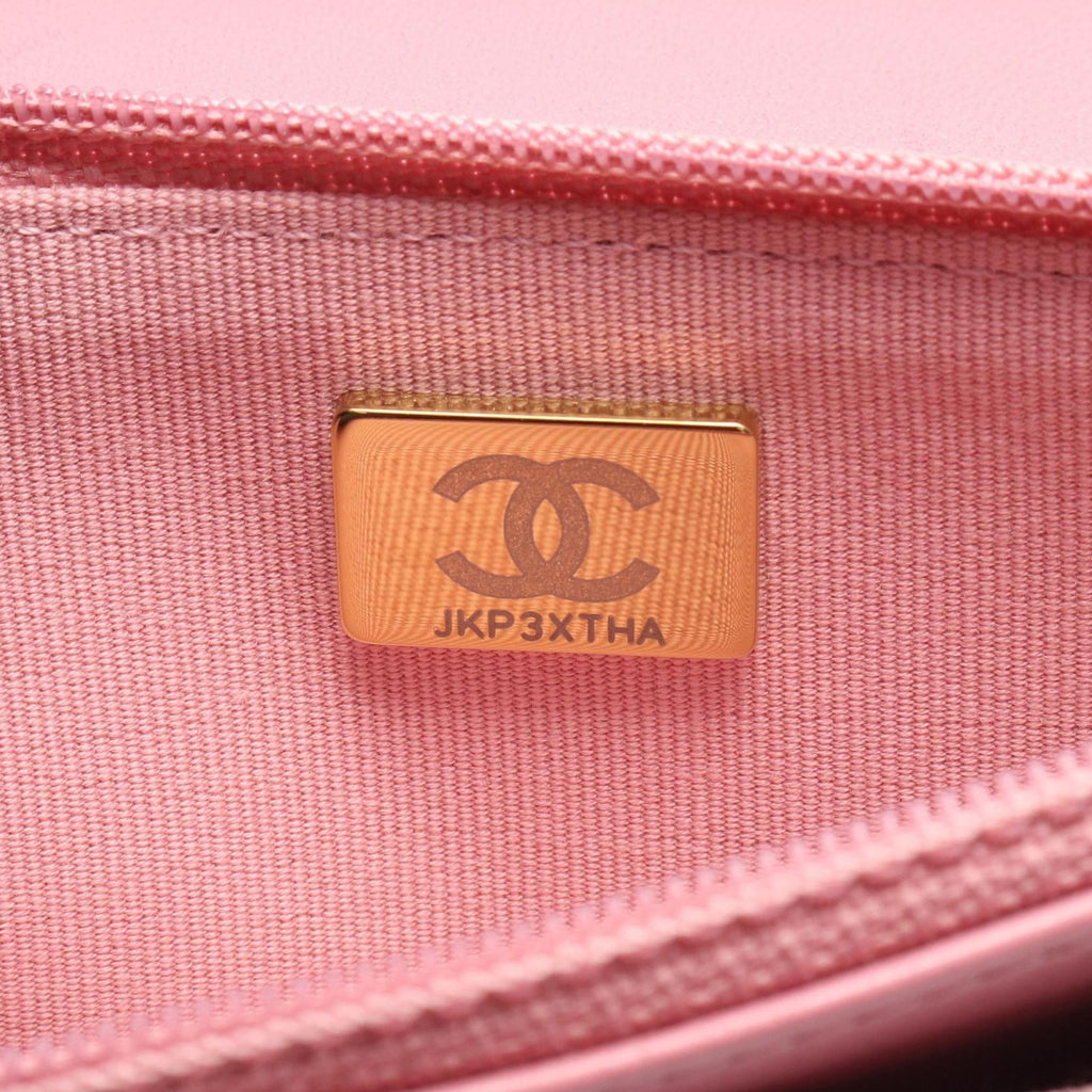 Chanel Shoulder Bag Trendy CC Quilted Pink Lambskin Chain Wallet — view 5