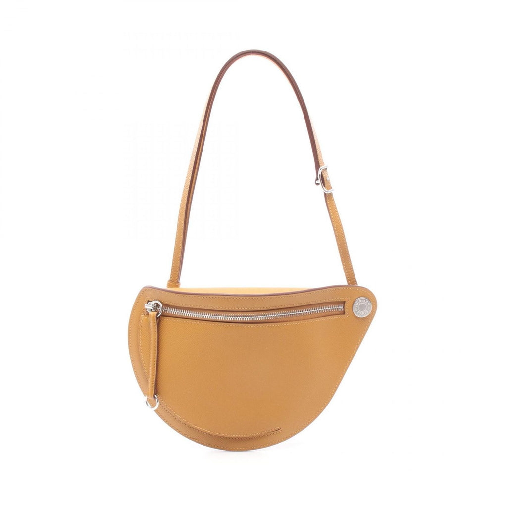 Hermes Shoulder Bag Petite Course Sesame Leather Calf