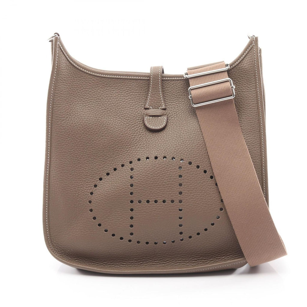 Hermes Shoulder Bag Evelyne 3 Trois PM Etoupe Leather