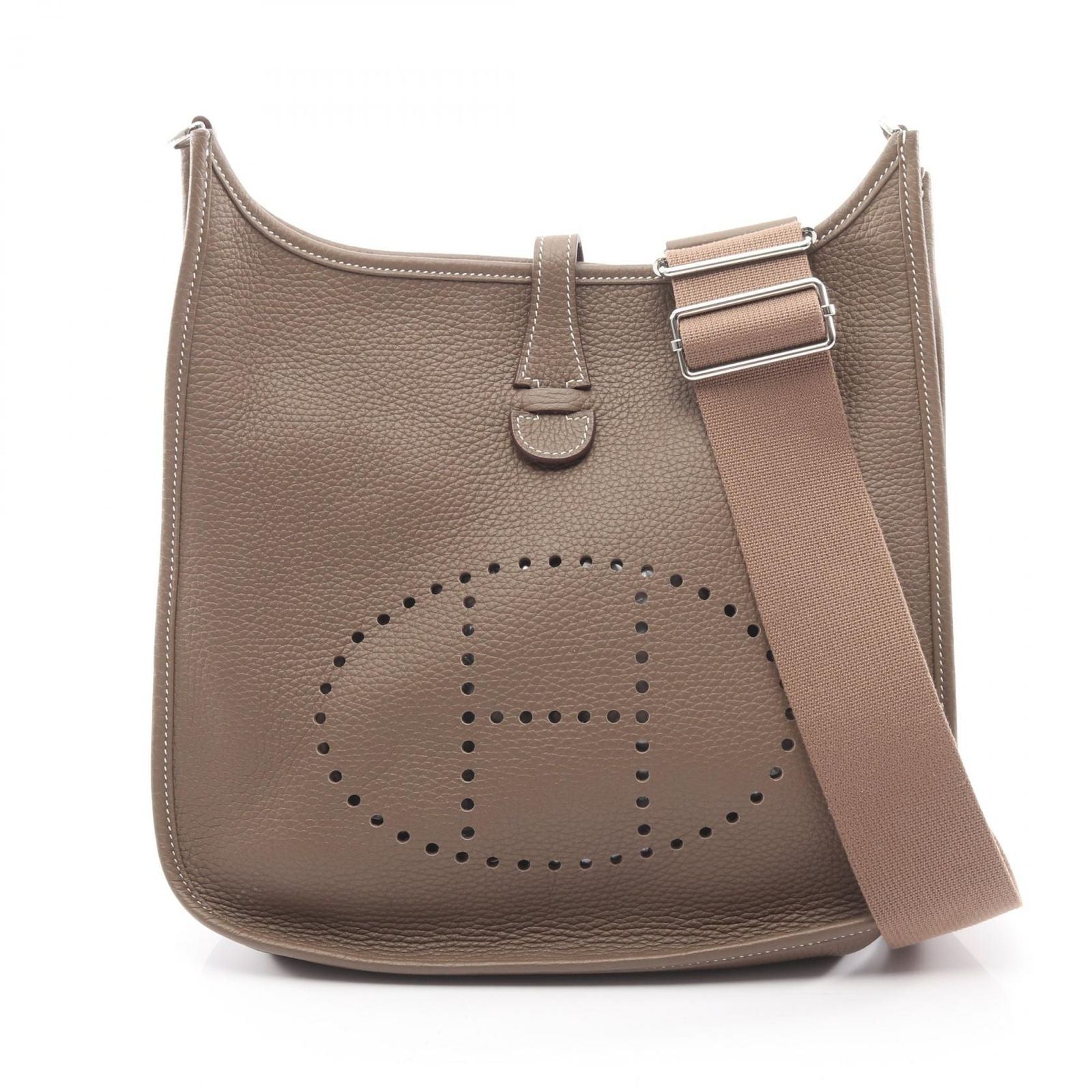 Hermes Shoulder Bag Evelyne 3 Trois PM Etoupe Leather