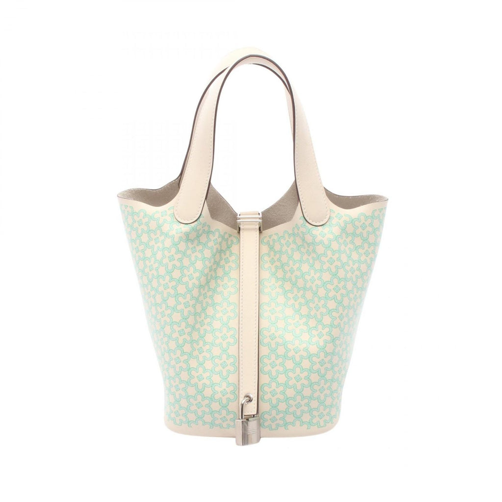 Hermes Handbag Picotin Lock PM Lucky Daisy Nata Vert Leather Calf