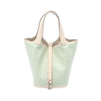 Hermes Handbag Picotin Lock PM Lucky Daisy Nata Vert Leather Calf