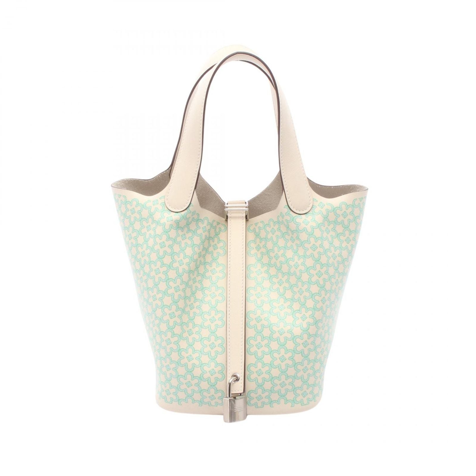 Hermes Handbag Picotin Lock PM Lucky Daisy Nata Vert Leather Calf