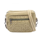 Bottega Veneta Shoulder Bag Intrecciato Light Green Leather