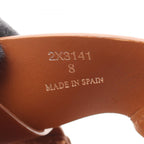 Prada Sandals Triangle Logo Criss Cross Leather — view 6