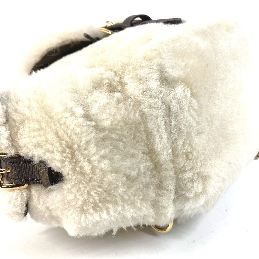 Louis Vuitton Sac Nano Teddy Backpack Shearling Cles Beige — view 7
