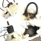 Louis Vuitton Sac Nano Teddy Backpack Shearling Cles Beige — view 8