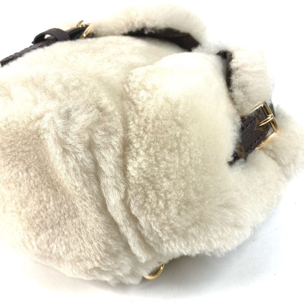 Louis Vuitton Sac Nano Teddy Backpack Shearling Cles Beige — view 6