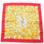 Hermes Carre 90 I'arbre de Soie Silk Scarf Red Yellow