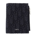 Dior Wallet Bifold Oblique Jacquard Black Mini Small