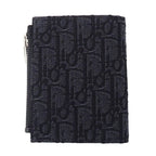 Dior Wallet Bifold Oblique Jacquard Black Mini Small — view 2