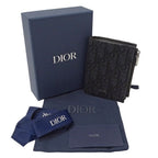 Dior Wallet Bifold Oblique Jacquard Black Mini Small — view 6