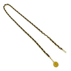 Chanel Belt Chain Leather Black Gold CC Logo — view 2