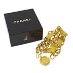 Chanel Belt Chain Gold Logo Plate Coin Motif — view 7