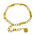 Chanel Belt Chain Gold Logo Plate Coin Motif