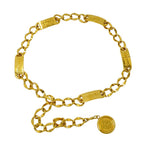 Chanel Belt Chain Gold Logo Plate Coin Motif