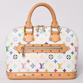 Louis Vuitton Alma Handbag Monogram Multicolor White Takashi Murakami