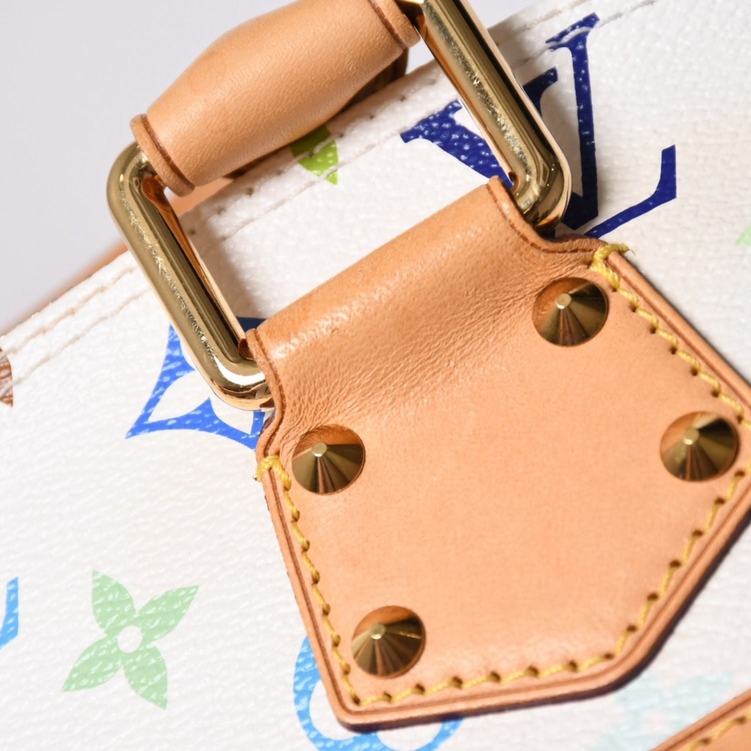Louis Vuitton Alma Handbag Monogram Multicolor White Takashi Murakami — view 7