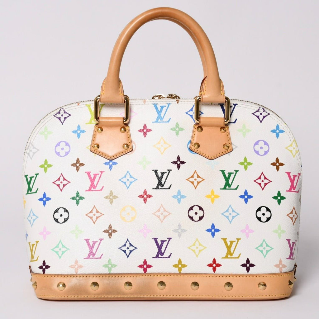 Louis Vuitton Alma Handbag Monogram Multicolor White Takashi Murakami — view 2