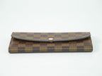 Louis Vuitton LV Portefeuille Emily Damier Ebene Wallet Brown — view 3