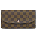 Louis Vuitton LV Portefeuille Emily Damier Ebene Wallet Brown