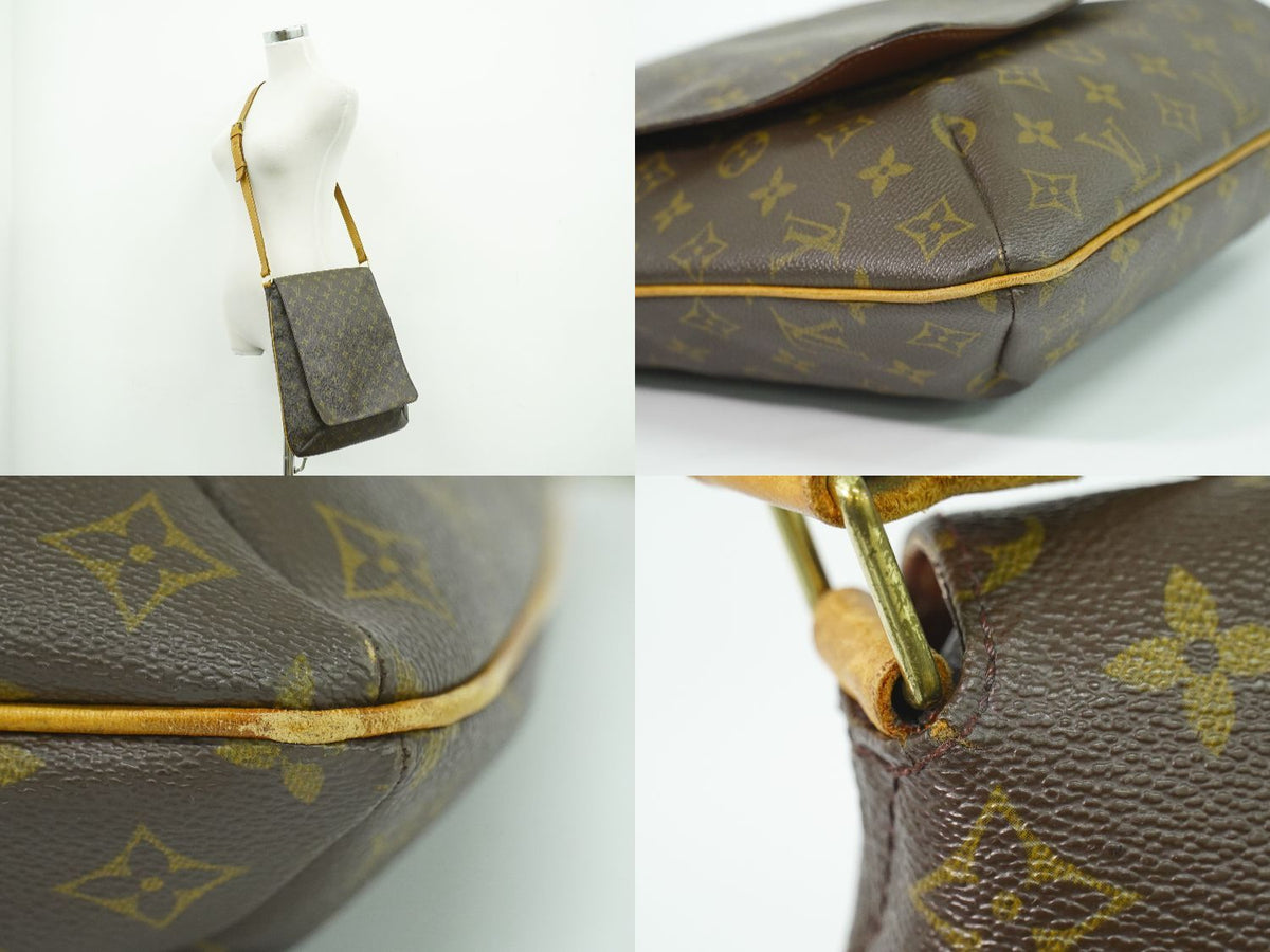 Louis Vuitton LV Musette Monogram Shoulder Bag Pochette Brown — view 6