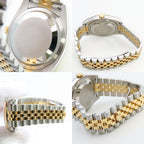 Rolex Watch Datejust Stainless Steel 18k Yellow Gold Silver Dial Champagne — view 7