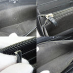 Chanel Wallet CC Logo Caviar Leather Black Silver Everyday — view 7