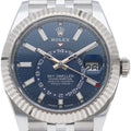 Rolex Sky Dweller Watch Jubilee Blue Box 18k White Gold SS Beauty