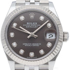 Rolex Datejust 31 Boys Watch Jubilee Diamond Box 18k White Gold SS