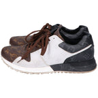Louis Vuitton Black White Monogram Run Away Sneakers — view 3