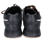Louis Vuitton Black White Monogram Run Away Sneakers — view 4
